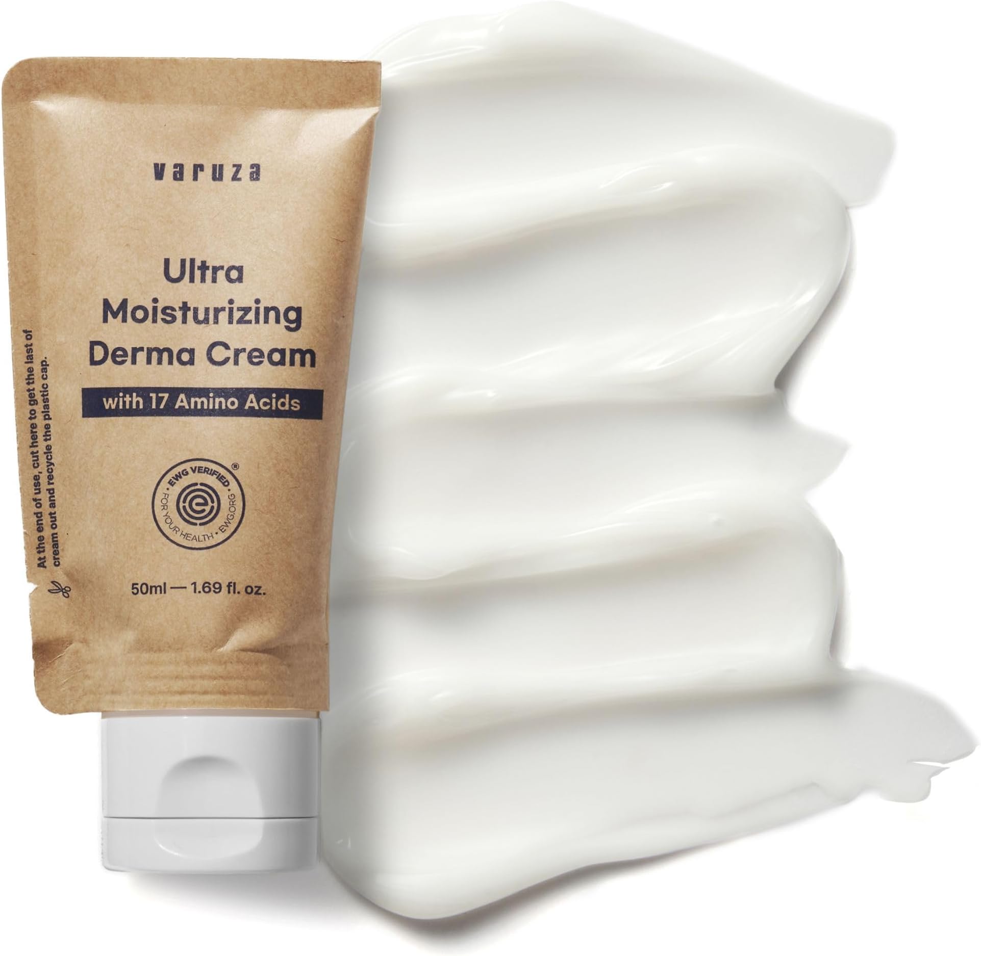 Ultra Moisturizing Derma Face Cream - Deep Hydrating Facial Moisturizer - EWG, Vegan Certified Oil Free Korean Skin Care 1.69 fl oz