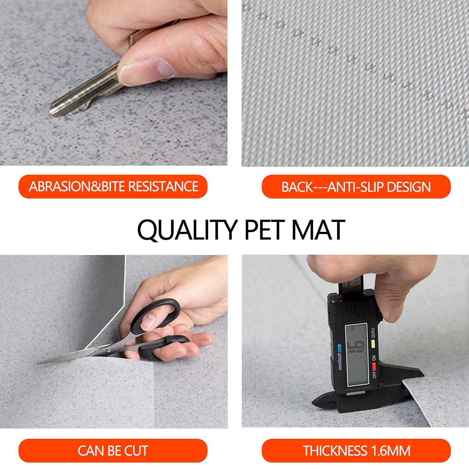 Tappetino per Gabbia per Cani, Impermeabile, per Pavimenti, per Dormire, Anti-Masticazione, Lavabile, Protezione per Tappetino per Pavimento, Tappetino Antiscivolo, Tappe,100X100cm