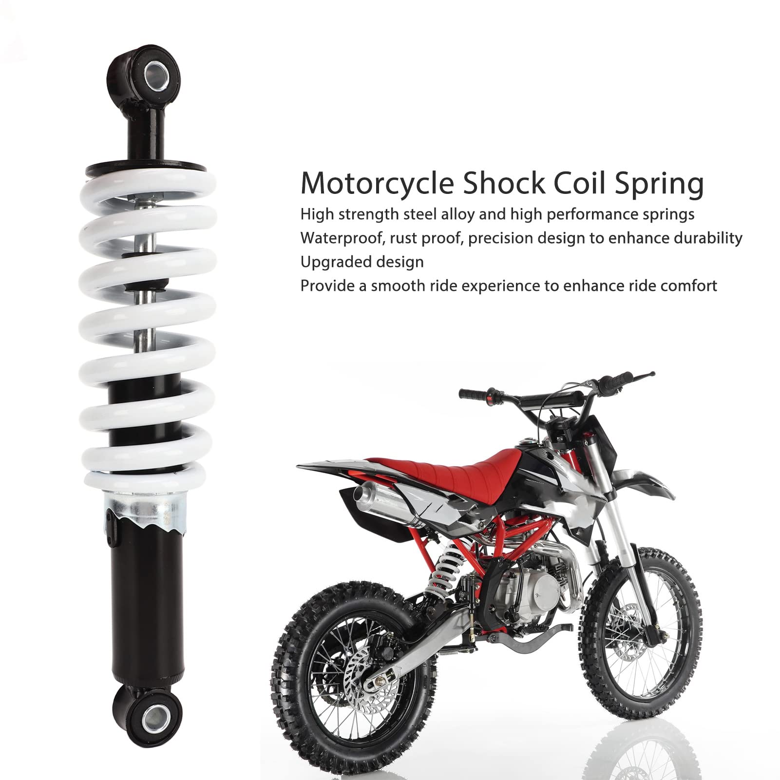 280mm, Sprężyna Zawieszenia ze Stopu Stali z 5 Tłumieniem Biegów, długość 310mm dla Roweru Atv Quad Gokart o Pojemności 50 Cm3 i 150 Cm3