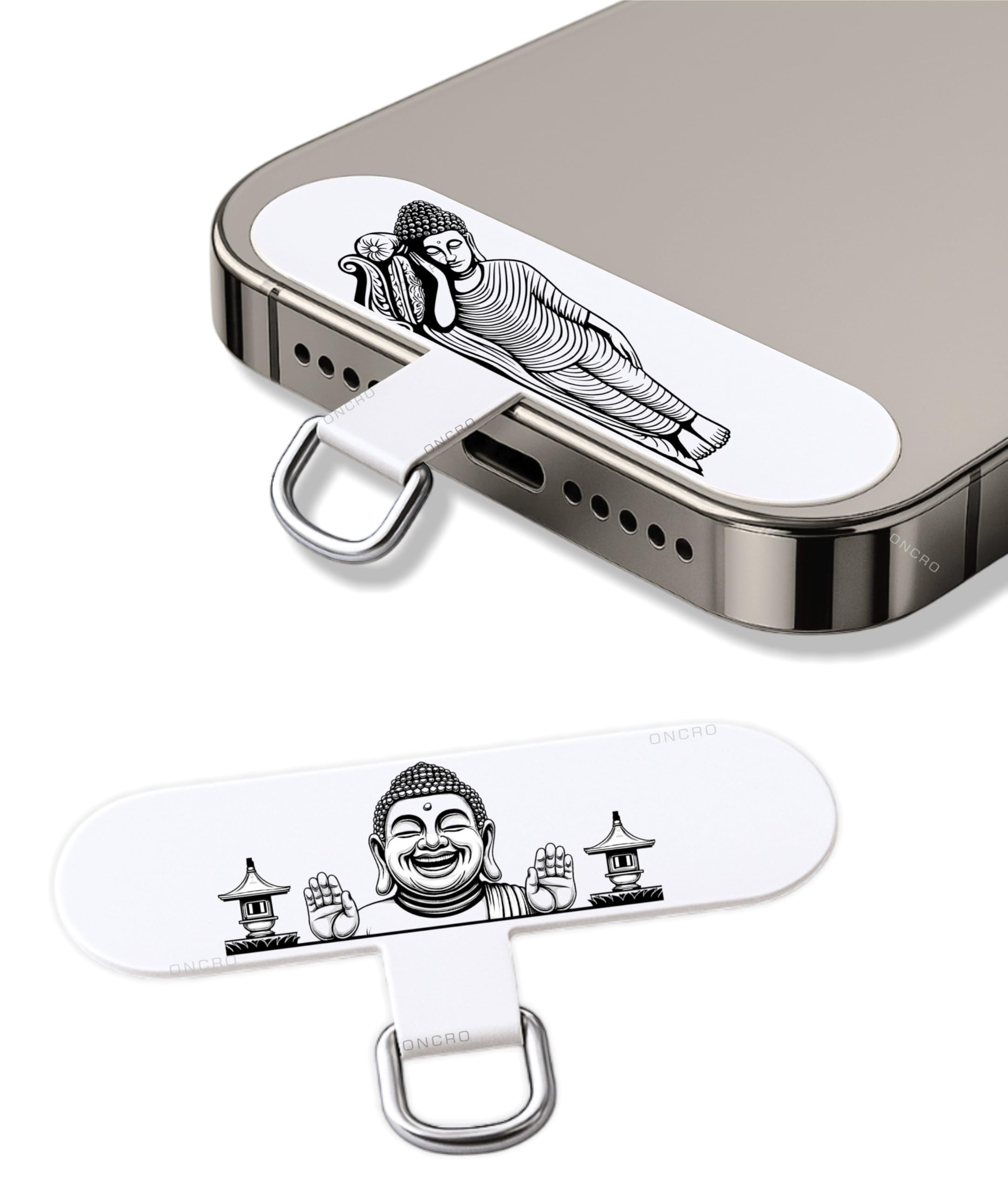 Good Luck Lord Buddha Laughing Resting Sleeping aesthetic Phone Tether Tab Phone Tag Decor Lanyard Patch without Adhesive Cell Phone Pad Hanging Charm Metal Mobile Safety Wrist Strap-image-27