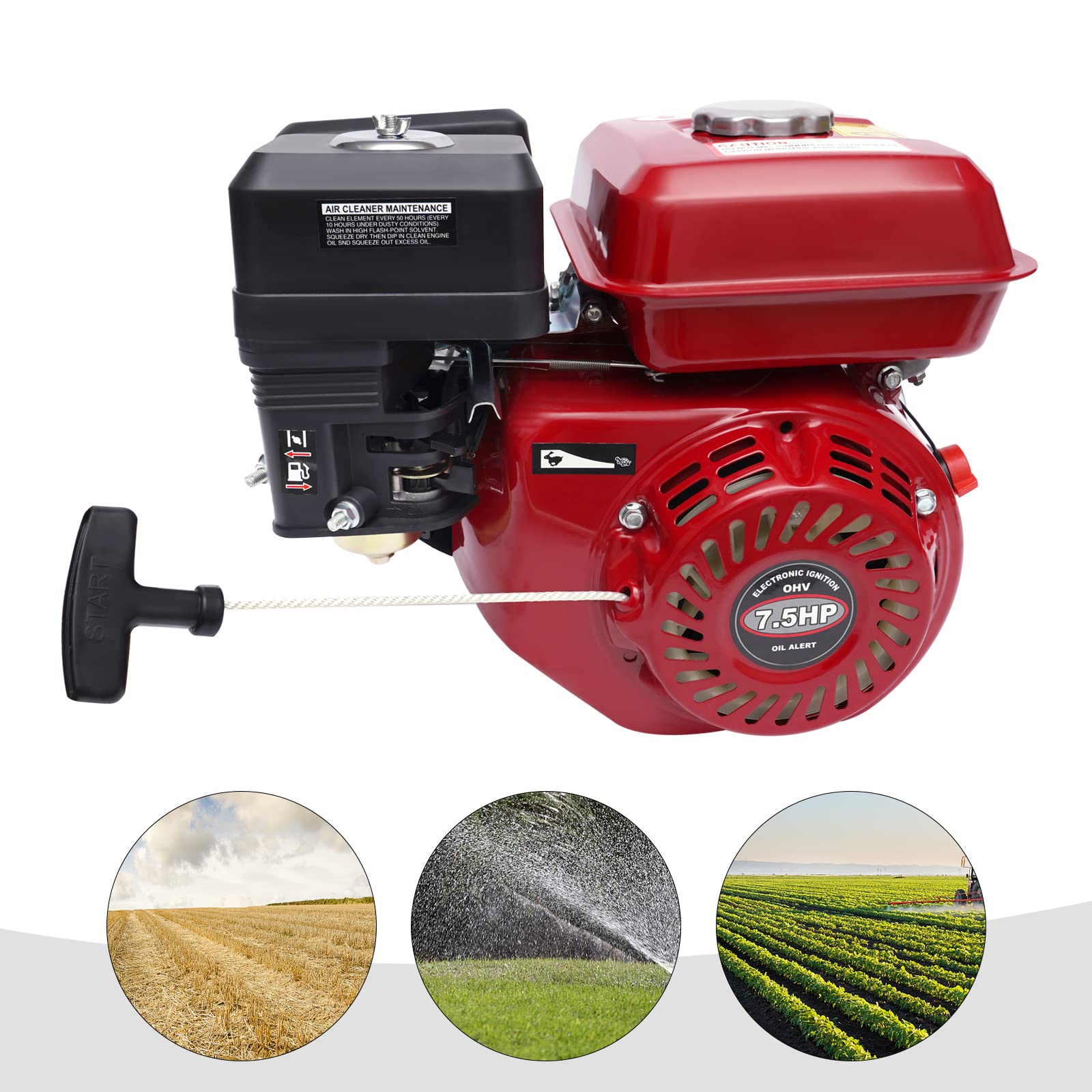Motore a benzina a 4 tempi, generatore portatile 4000 W, velocità di rotazione 3600 rpm, motore a benzina 7,5 HP a quattro tempi, raffreddamento ad aria 208 CC, elettrodomestici, edilizia, agricoltura