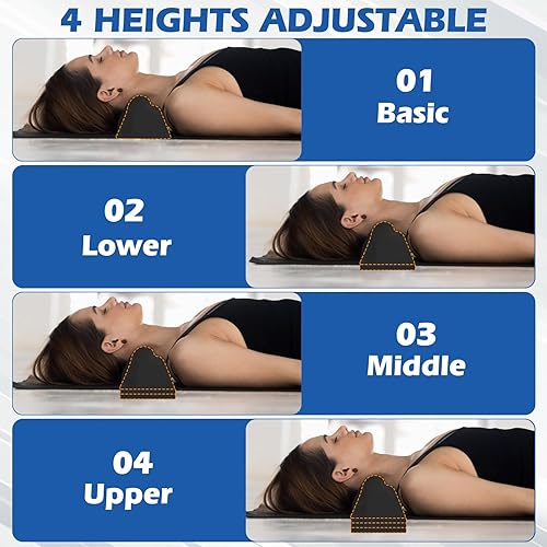 Miniatura 3 de Relajador de cuello y hombros, dispositivo de tracción cervical, bloque de tracción cervical para terapia física y alivio del dolor de ATM,