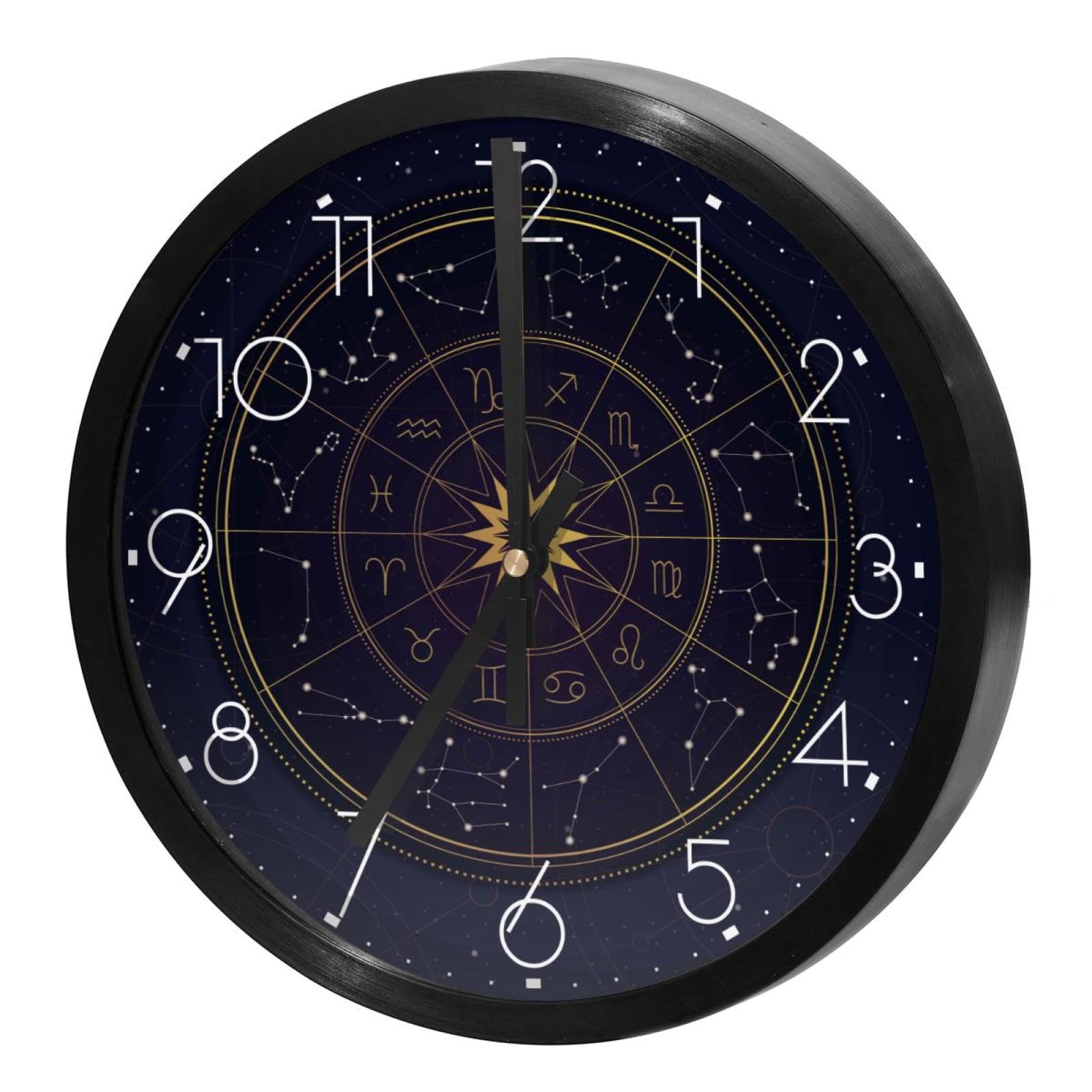 Horloge murale silencieuse dans la cuisine ou le salon zodiaque