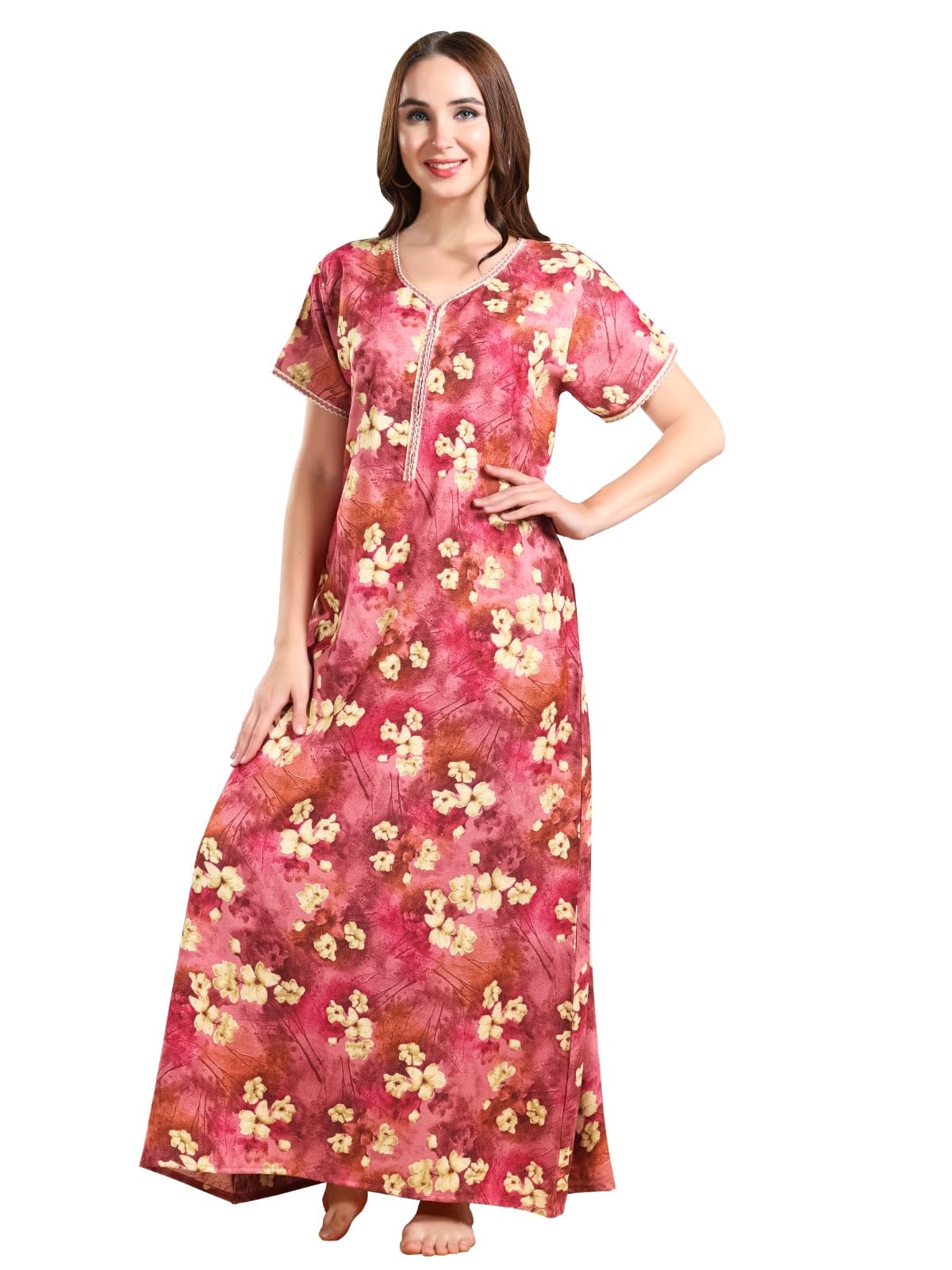 night shades | Alpine Designer Nighty | Nighty for Women | Night Wear | Maxi Gown | Alpine Fabric-picture-54
