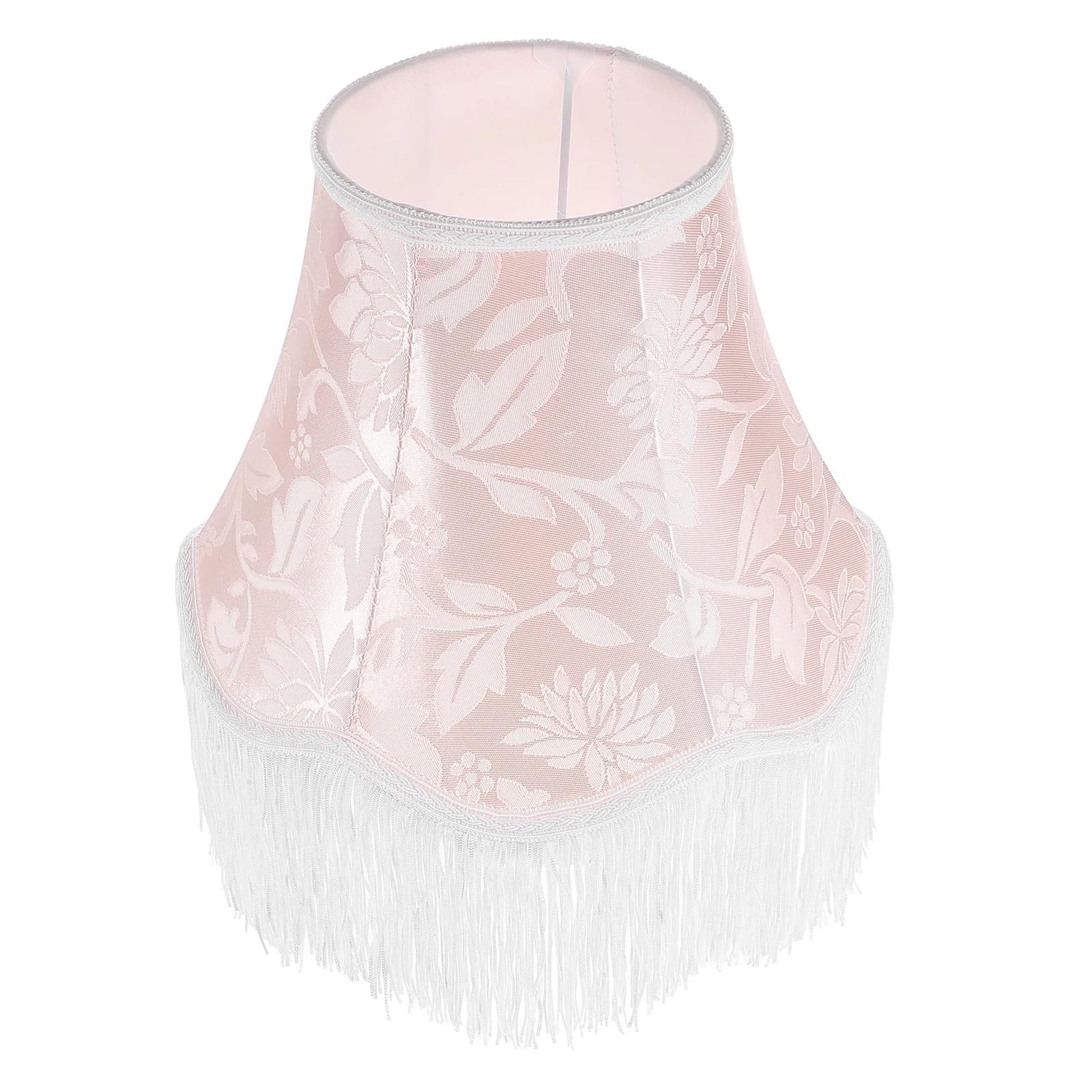 Luysgbxr Pink Tassel Lampshade Flower Retro Fringe Lamp Shade Vintage Desk Light Cover Cloth Table Shades Bedside Fabric Lampshade
