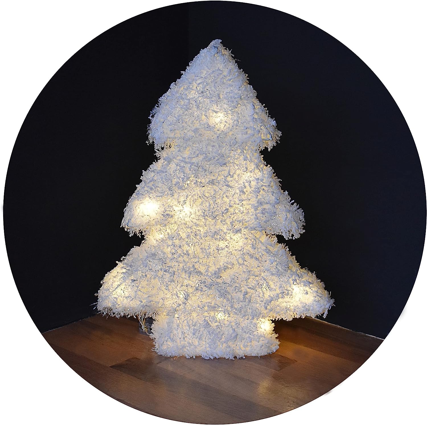 LED Weihnachtsbaum 40cm Christbaum künstlicher Tannenbaum Tanne Advent Leuchte beleuchtet Innen inkl. Timer-Funktion Weiß
