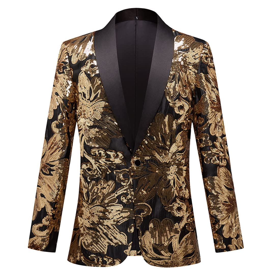 Uomini Moda Colorful Pattern Sequins Suit Jacket