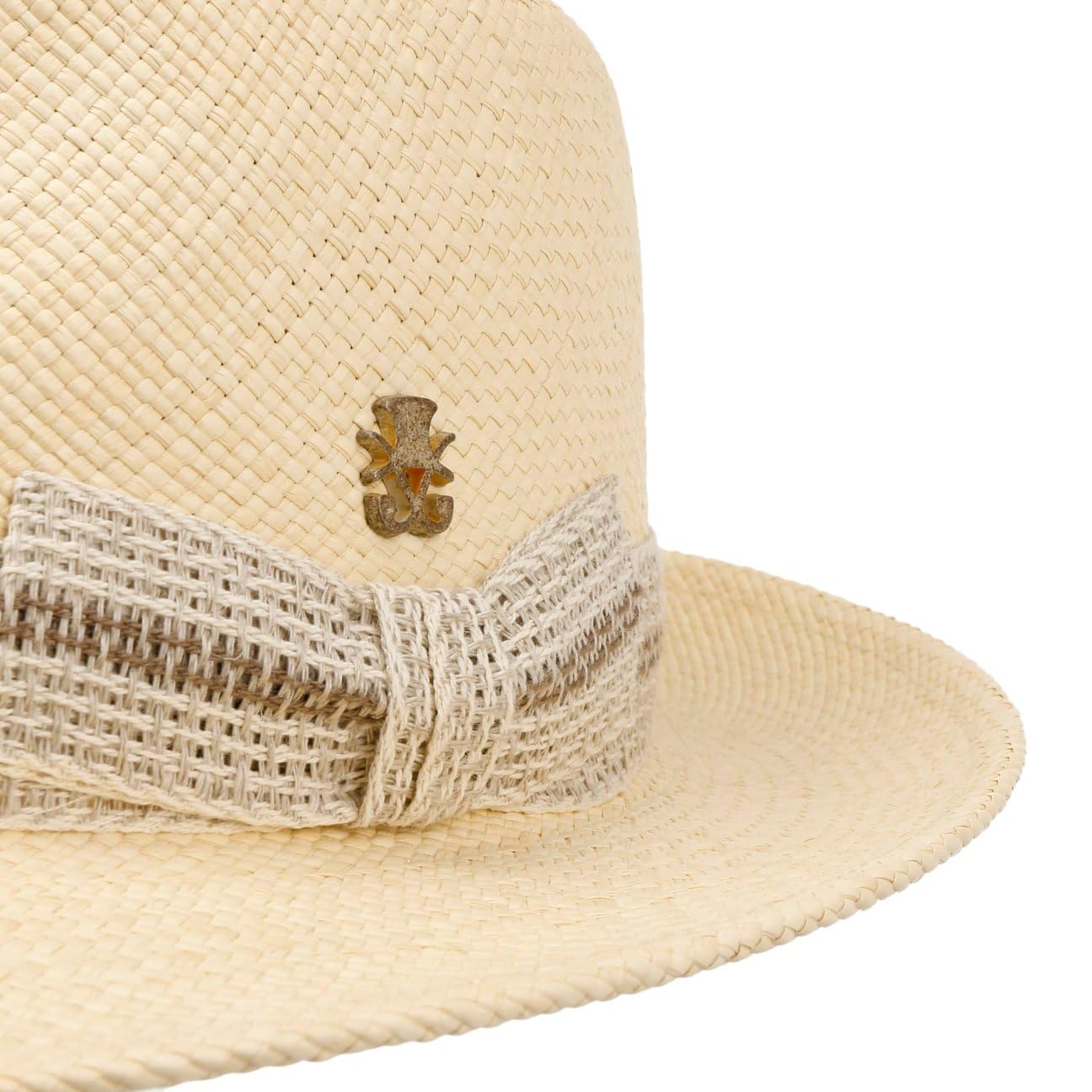 SOMBREROSHOP Pablito Sombrero Fedora Estilo Bogart Paja Panama Proteccion UV 80 Hecho en UE Unisex Primavera Verano