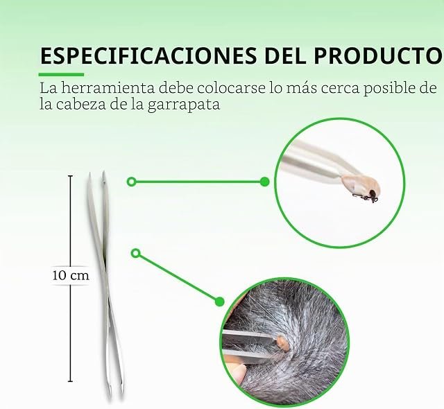 Foto 4 de 7 de MYDAISY Juego de 5 Pinzas para garrapatas con Estuche - Pinzas para garrapatas Gato y para Perros