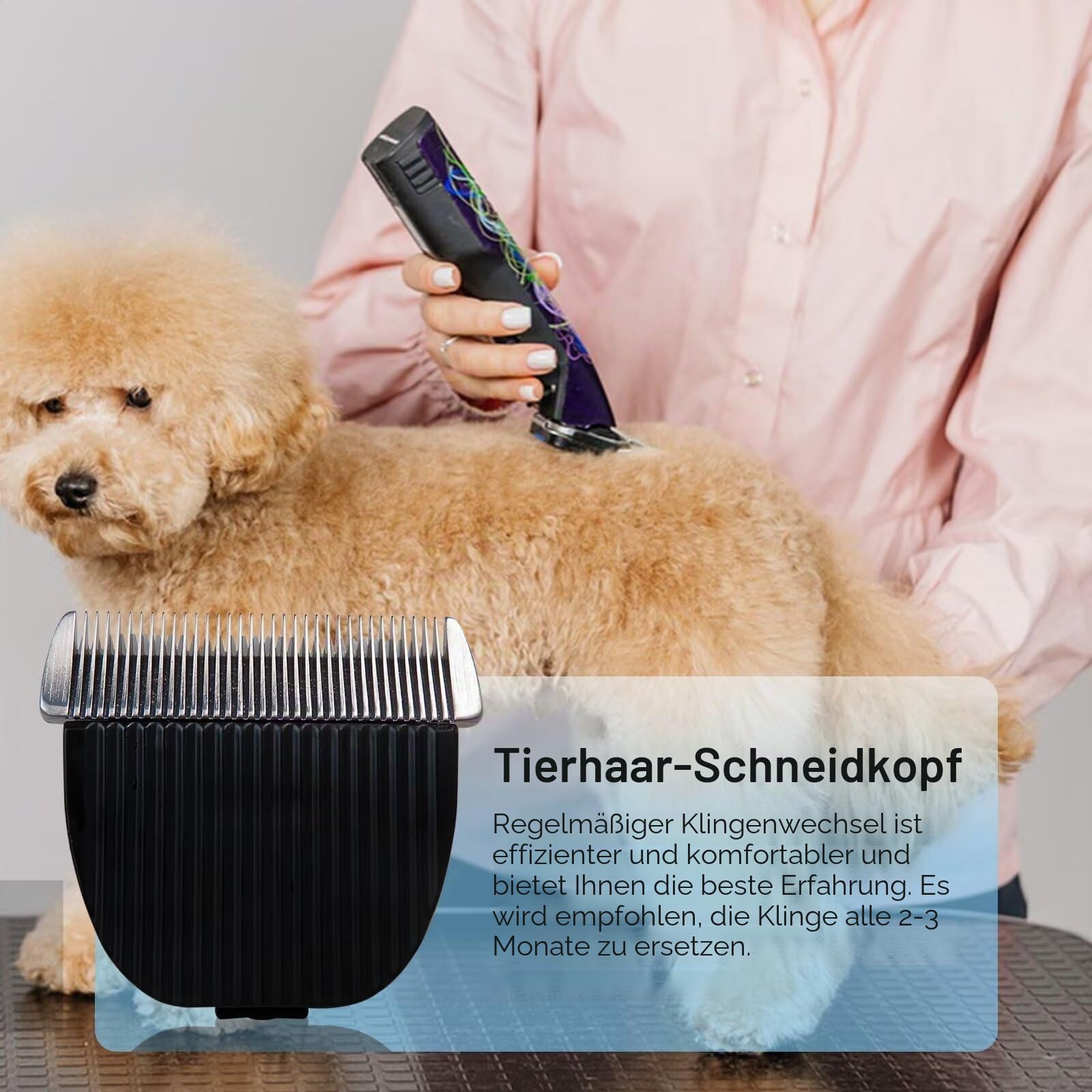 2er-Pack Ersatzklinge für Hundeschermaschinen für oneisall geräuscharme schnurlose elektrische leise Haarschneidemaschinen-Ersatzkopf von Huoptl