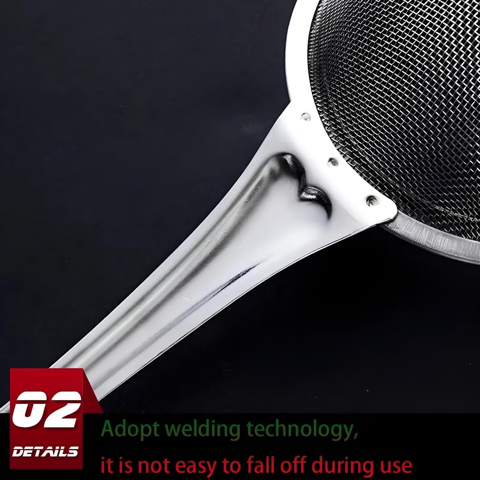 Set di 5 colini da cucina, setaccio fine 8/10,5/13,5/16/18 cm, in acciaio inossidabile 304, setaccio domestico per filtrare o drenare