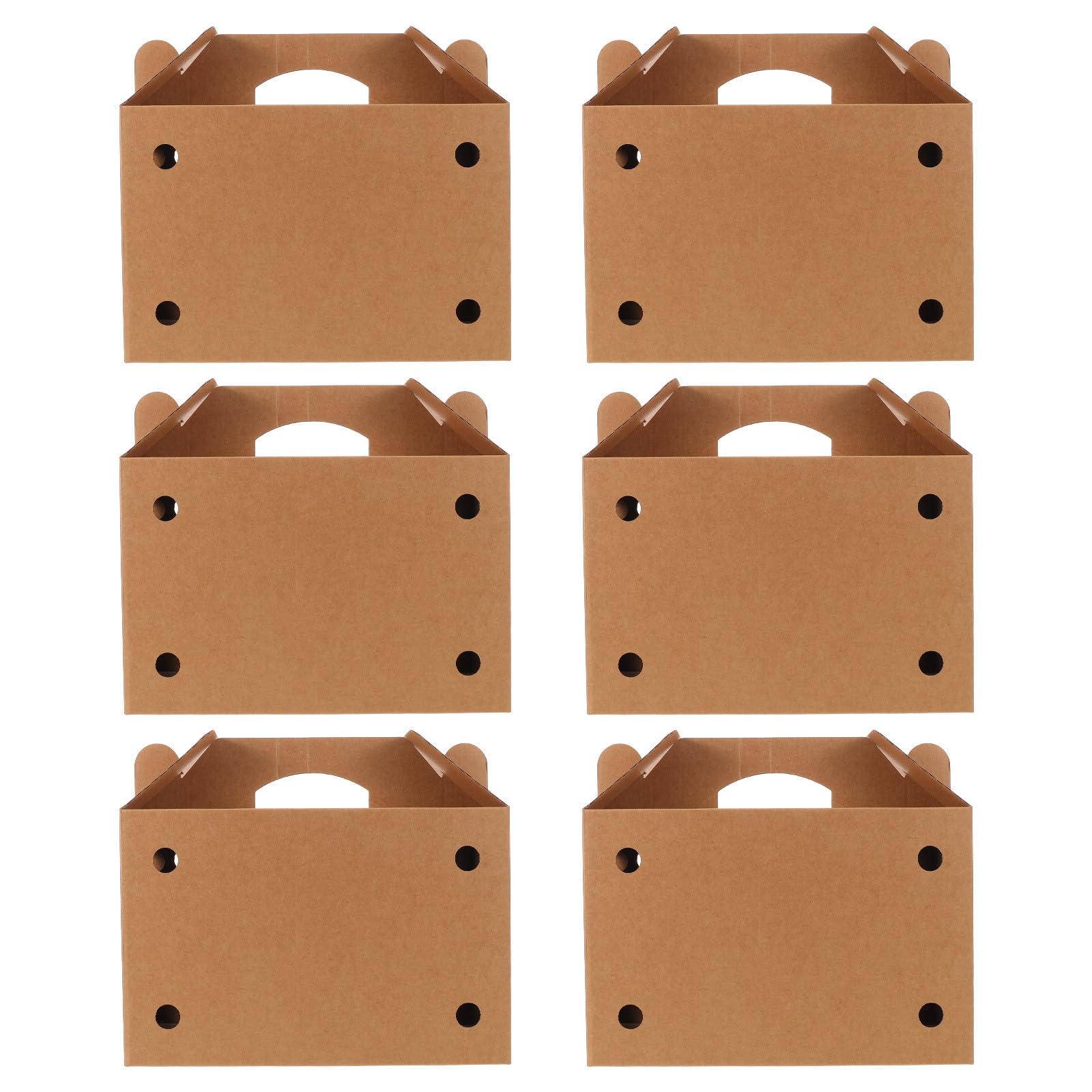 COOPHYA 6PCS Poultry Cardboard Transport Carrier Box - Ventilation Handheld Shipping Box for Birds, Rabbits, Small Dogs and Small Animal Transportation 12.2x8x5.1''