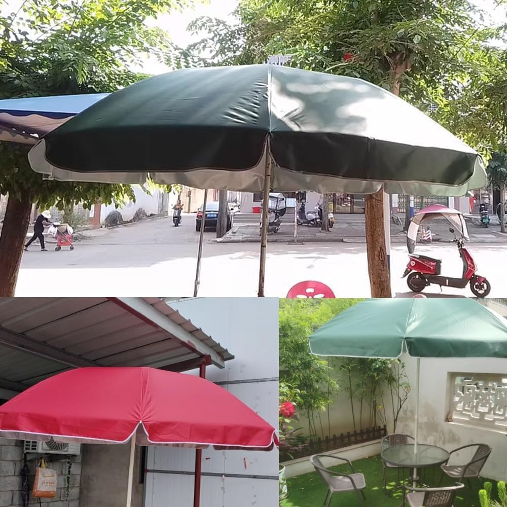 Copertura di Ricambio da Esterno per Patio 180-300cm Telo di Ricambio per Ombrellone Panno in Poliestere Protettivo UV Impermeabile(Green,260cm/8.5ft-8 Ribs)