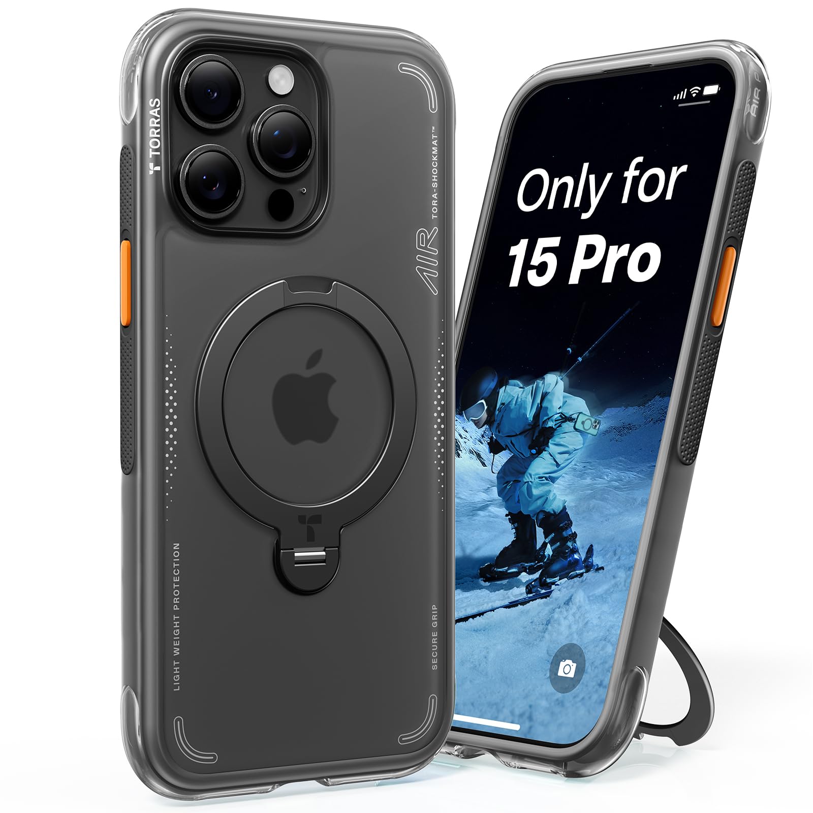 Amazon.com: TORRAS Ostand Q3 Air for iPhone 15 Pro Case with 360