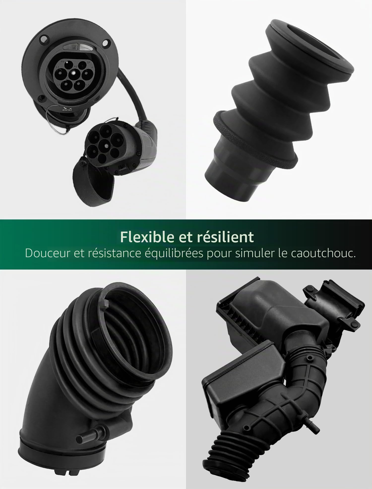SuperFlex UL94 V-0, Résine Imprimante 3D Ignifuge 80A Corée (1000g, Noir)