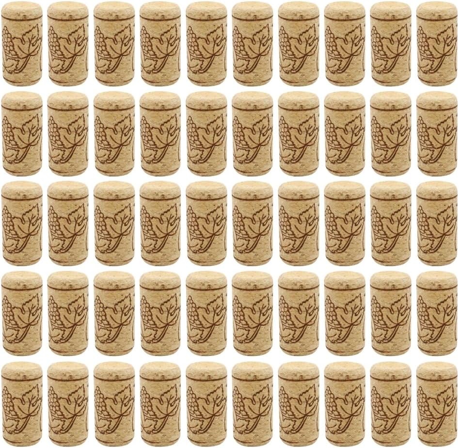 50x Straight Corks Stoppers 44x22mm Natural Wood Corks for Bottle Wine Unique