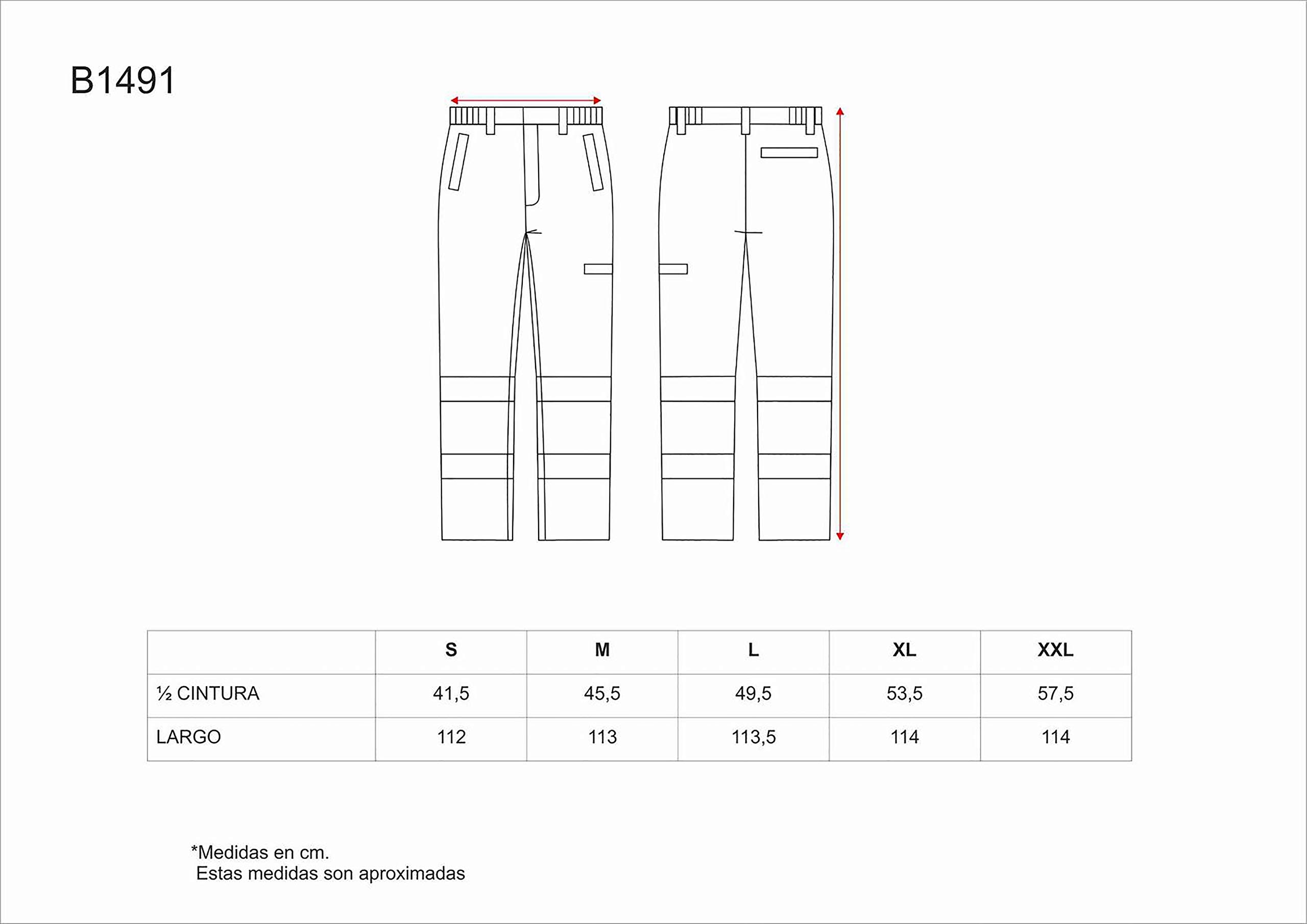 WORKTEAM Pantalón Ignífugo y Antiestático Alta Visibilidad, Tejido Modacrílico, Protección Soldadura Arco Eléctrico y Químicos, Cintas Reflectantes, Multibolsillos, Unisex