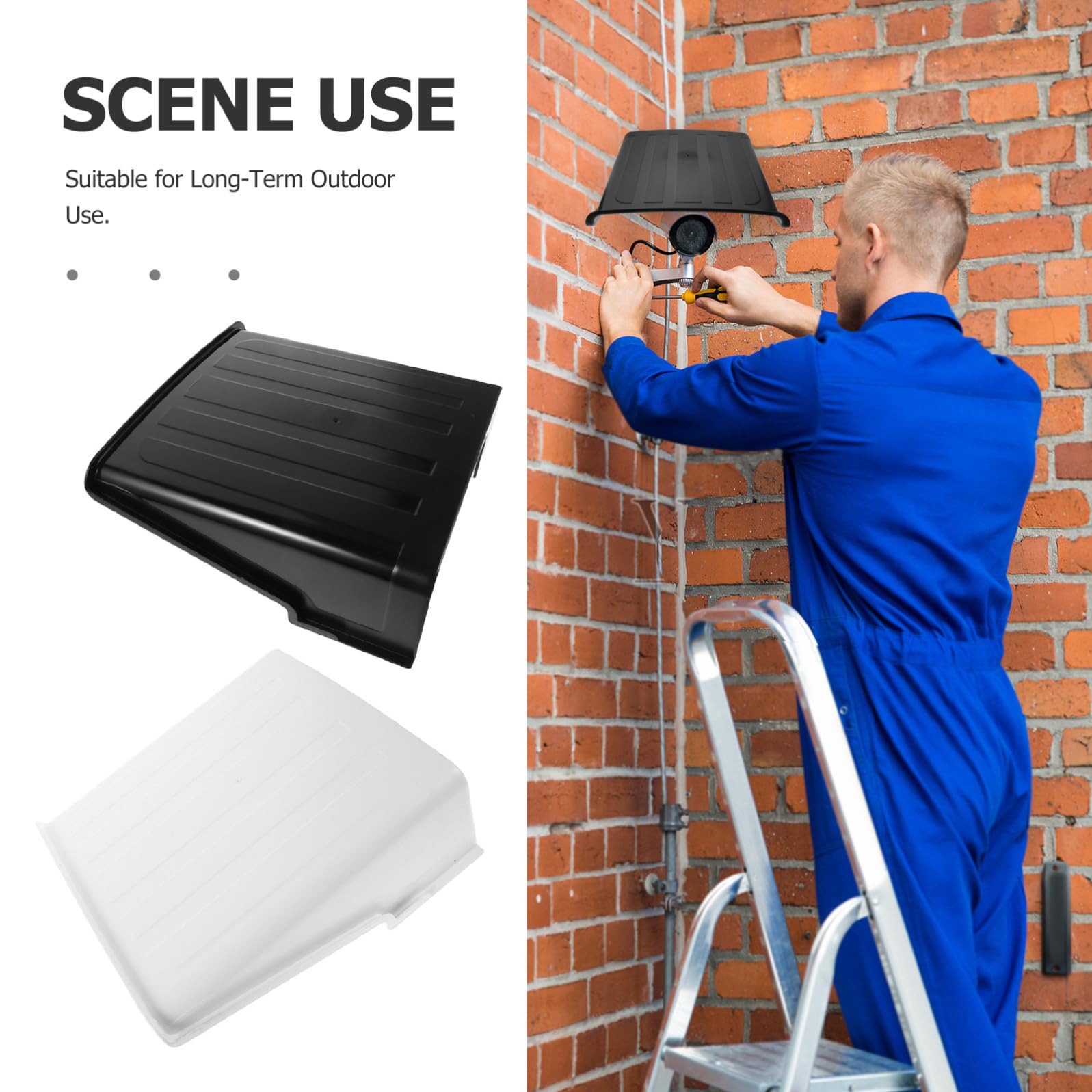 Didiseaon Cubierta para Cámara de Seguridad Resistente la Intemperie, Protección Completa Material Plástico, Pack de 2 para Cámaras CCTV y Monitores de Seguridad Exterior