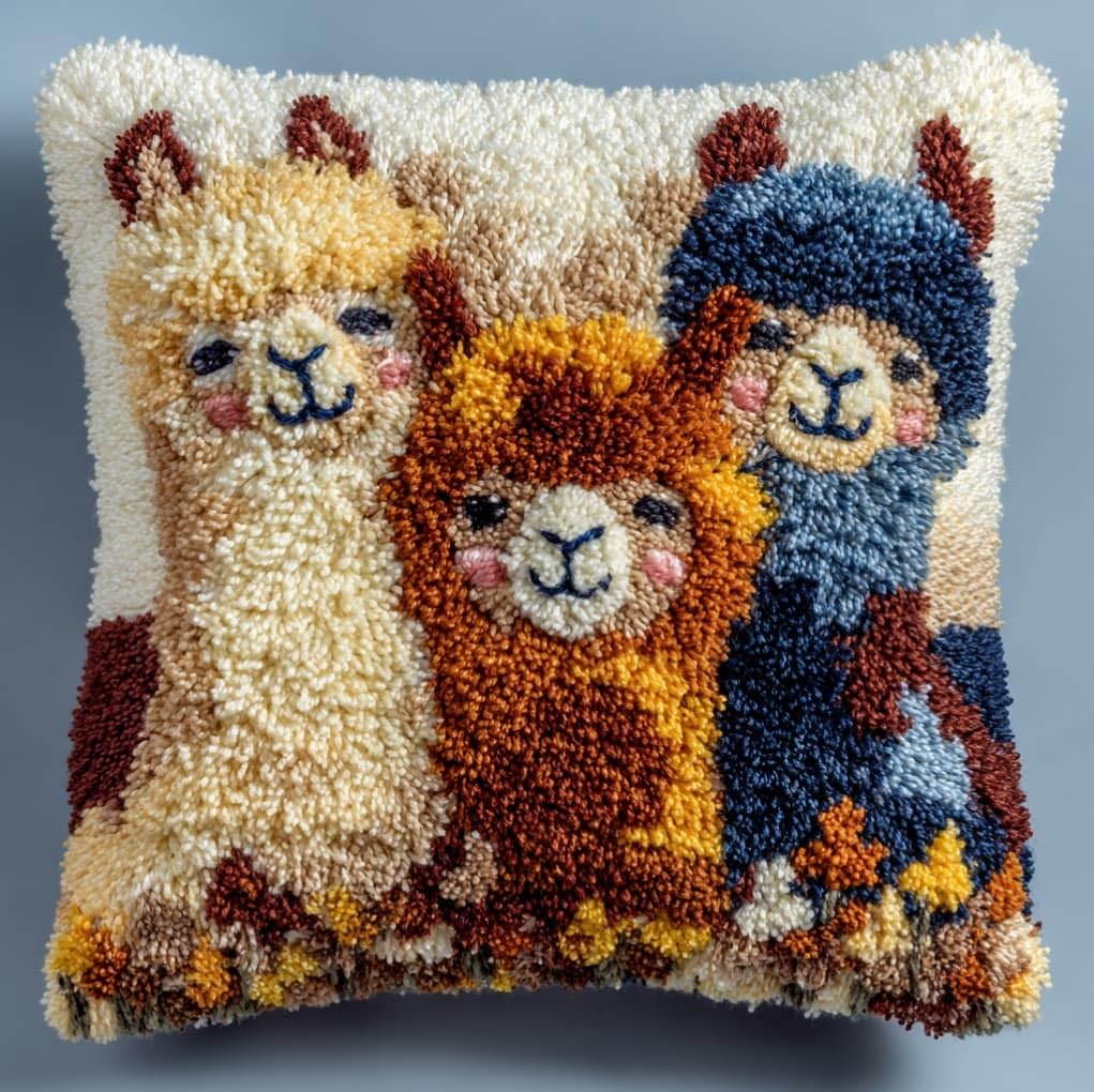 Axiangzik Alpaca Latch Hook Cushion Kits For Adults,