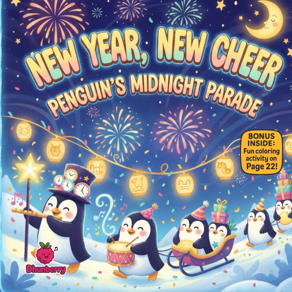 New Year, New Cheer: Penguin’s Midnight Parade Adventure: A joyful rhyming picture book about courage, teamwork & New Year fun