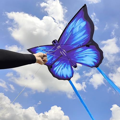 Miniatura 2 de Simxkai Cometas para niños y adultos, cometas de playa, fáciles de volar para niños de 3 a 5 años con cuerda de cometa de 300 pies en cada mango