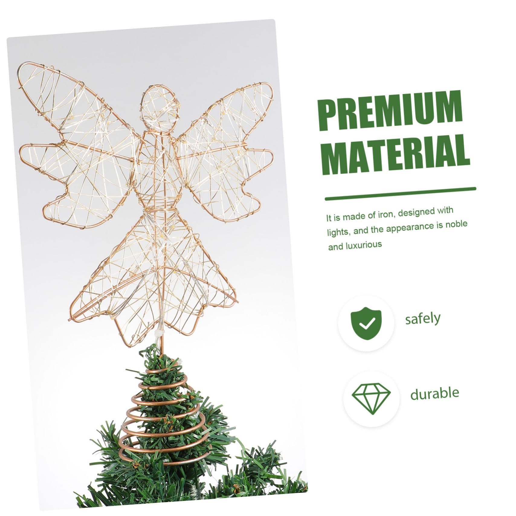 MAGICLULU 3piezas Luz De para Árbol De Navidad Adorno Diseño Elegante para y Decoración del con Baterías Sin Instalación Compleja