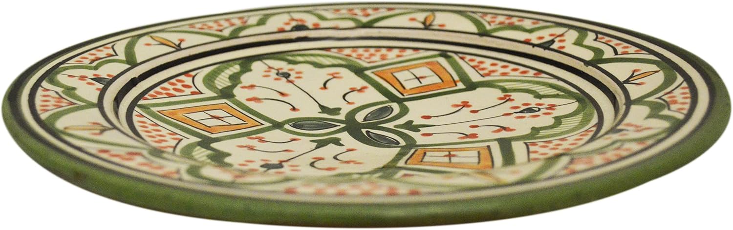 Ceramic Plates Moroccan Handmade Appetizer Tapas Serving Decorative 8 inches Round