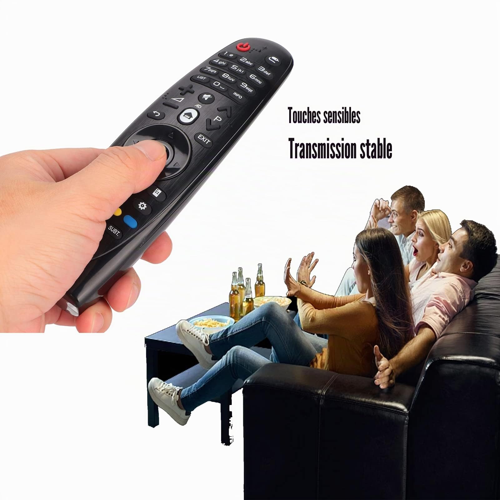Télécommande de Remplacement pour Téléviseur an‑MR600 an‑MR600G AM‑HR600 AM‑HR650A, Télécommande de Télévision Intelligente Compatible avec an‑MR600