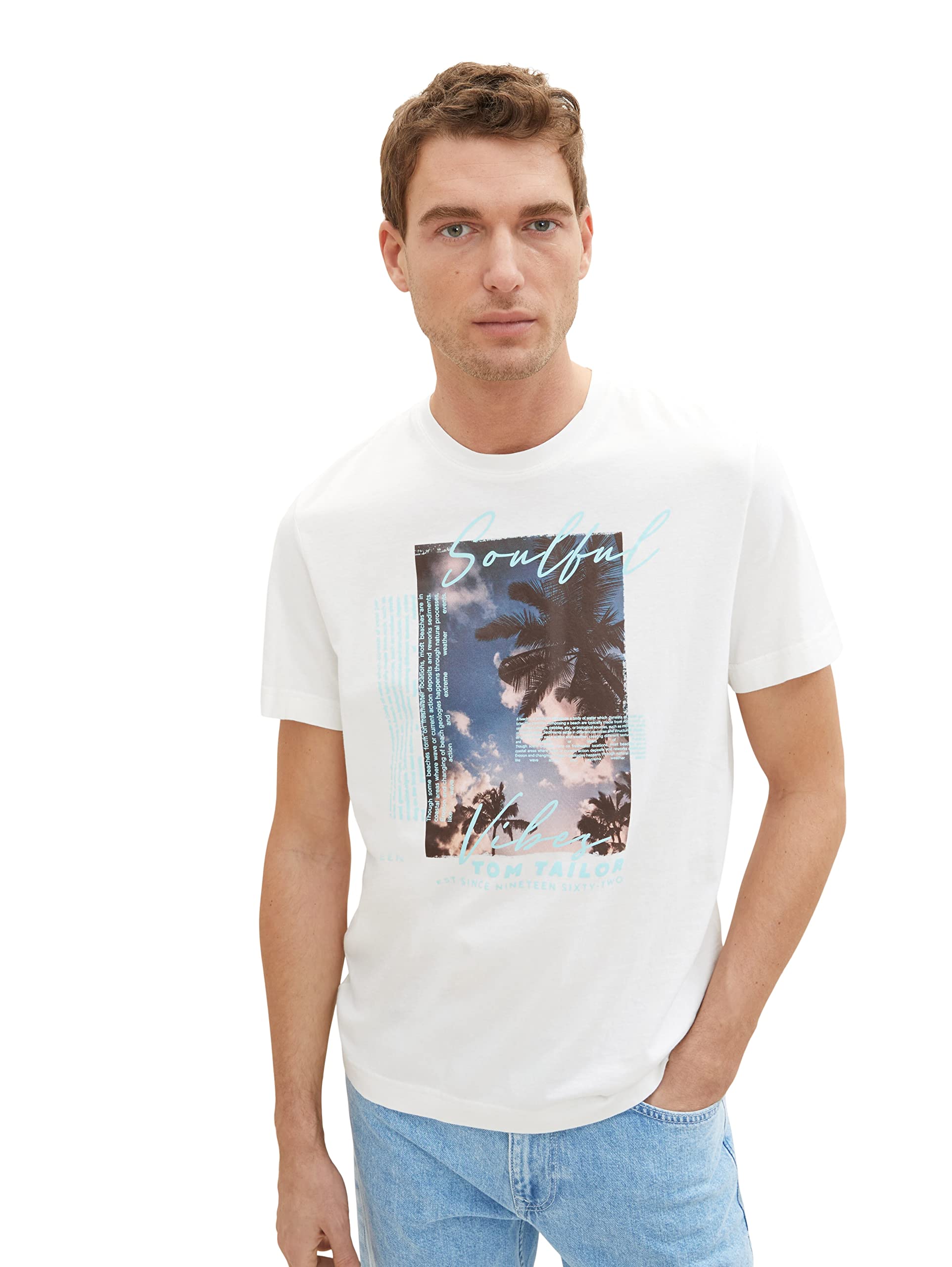 TOM TAILOR Men's Summer Print T-Shirt
