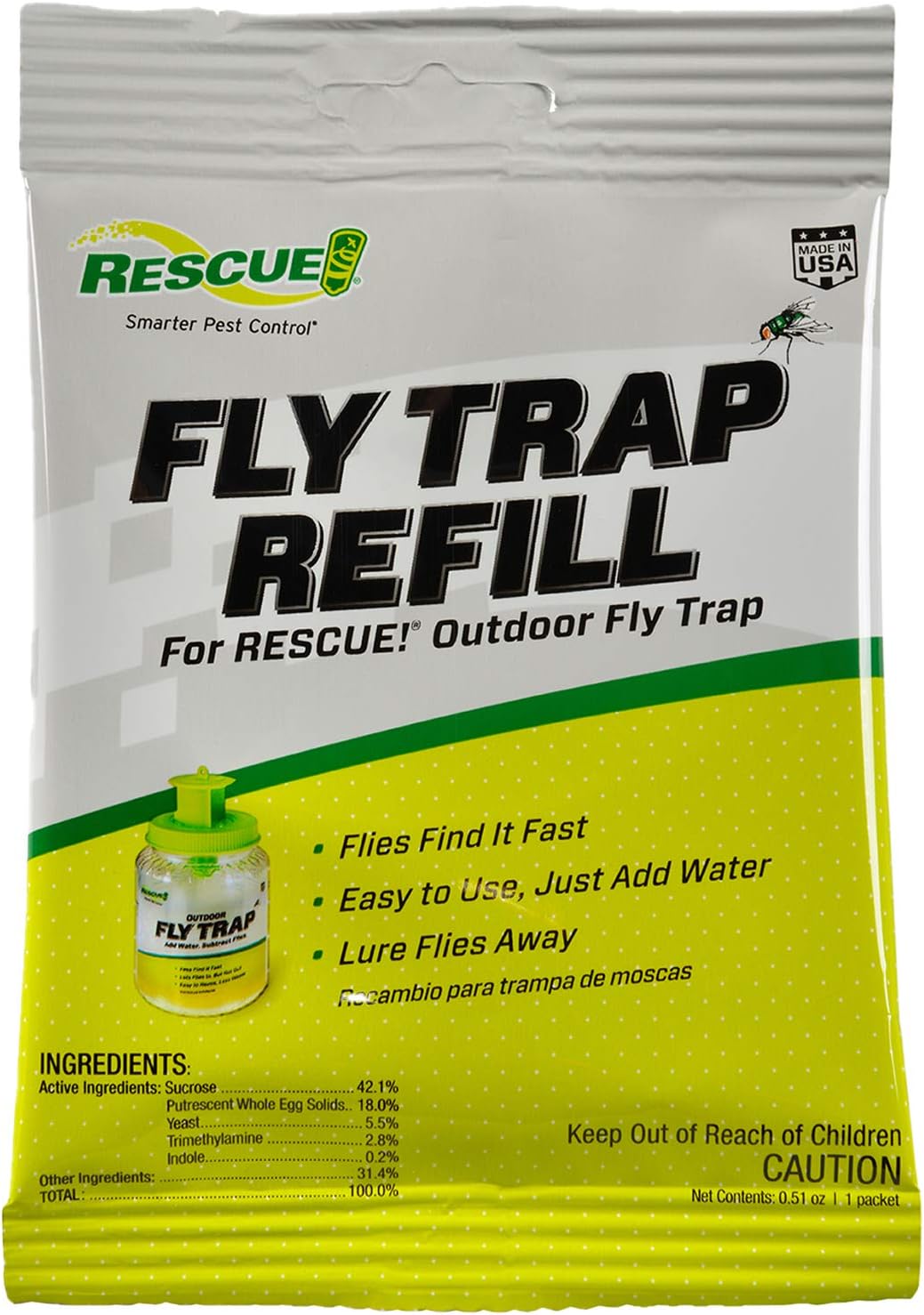 RESCUE!再利用可能なフライトラップベイトリフィル – 屋外使用