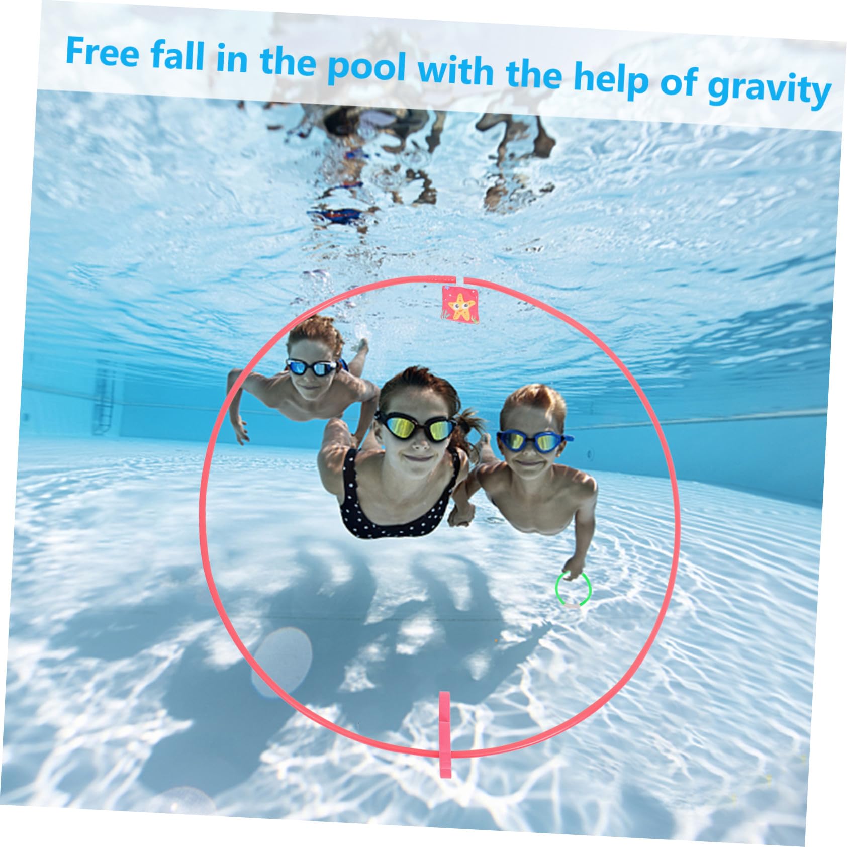 Anneaux de Plongée Jouets de Piscine en Abs et Nylon Lot de 3 Stimulant Le Toucher et Faciles à Ranger pour Garçon et Filles pour Jeux de Plongée et Piscine