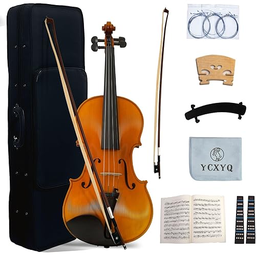 Violin 4/4 Full Size Adult Professional Violin Maple and Ebony Pure Handmade High-End Accessories Suitable for Beginners and Professional Performers