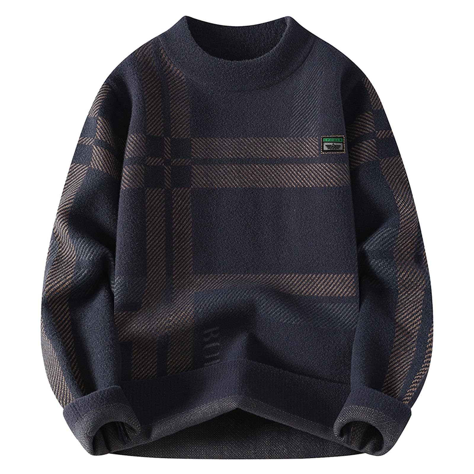 Generisch Jersey para hombre, tiempo libre, holgado, jersey de invierno, manga larga, cuello en V, jersey de punto, corte regular, suéter de trabajo, suéter de otoño, chaqueta de entretiempo
