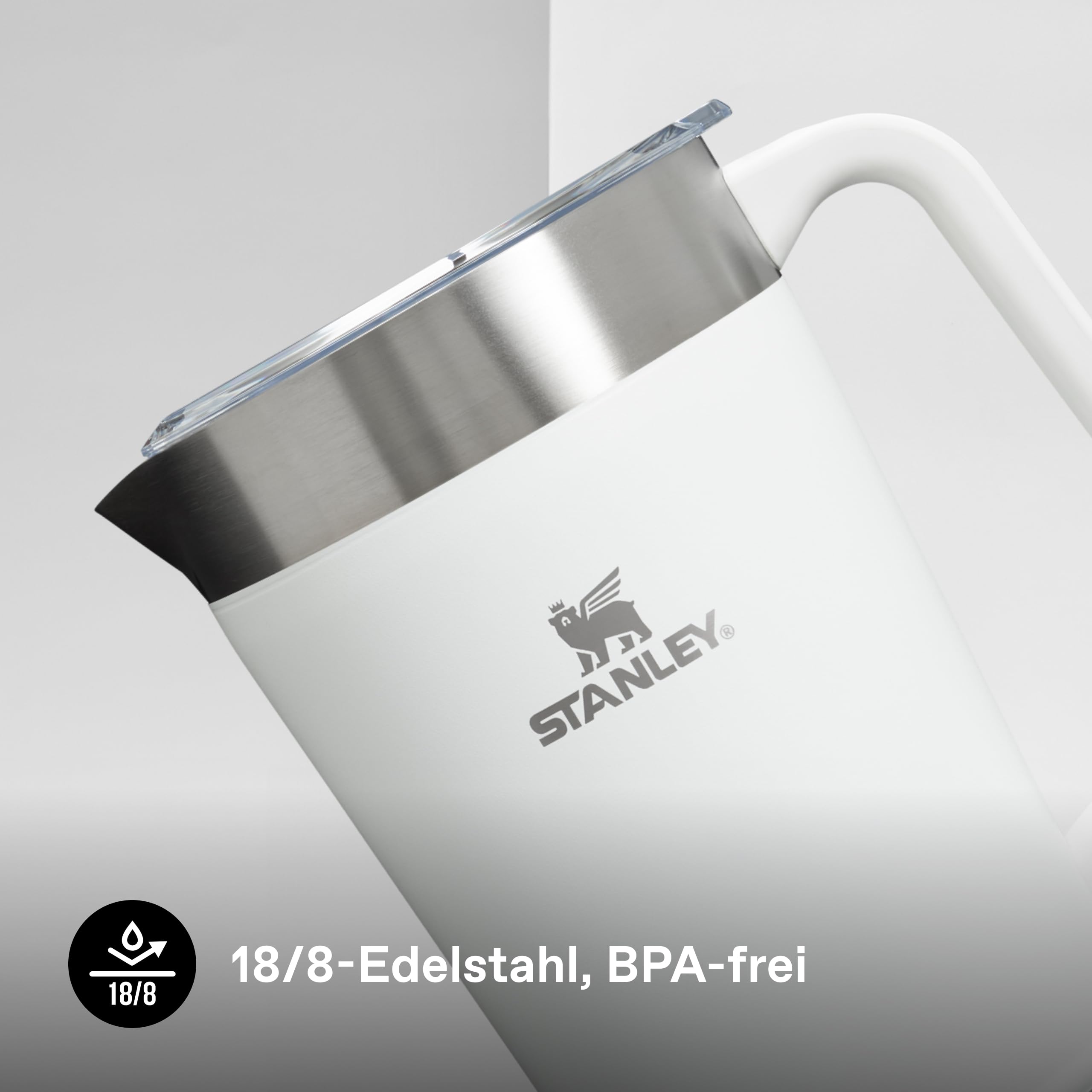 Stanley 1913 Stay Chill Pitcher 1.9L - Frost | 8 Std. kalt - 29 Std. eisgekühlt - Doppelwandige Isolierung - Spülmaschinenfest - Robuster Griff