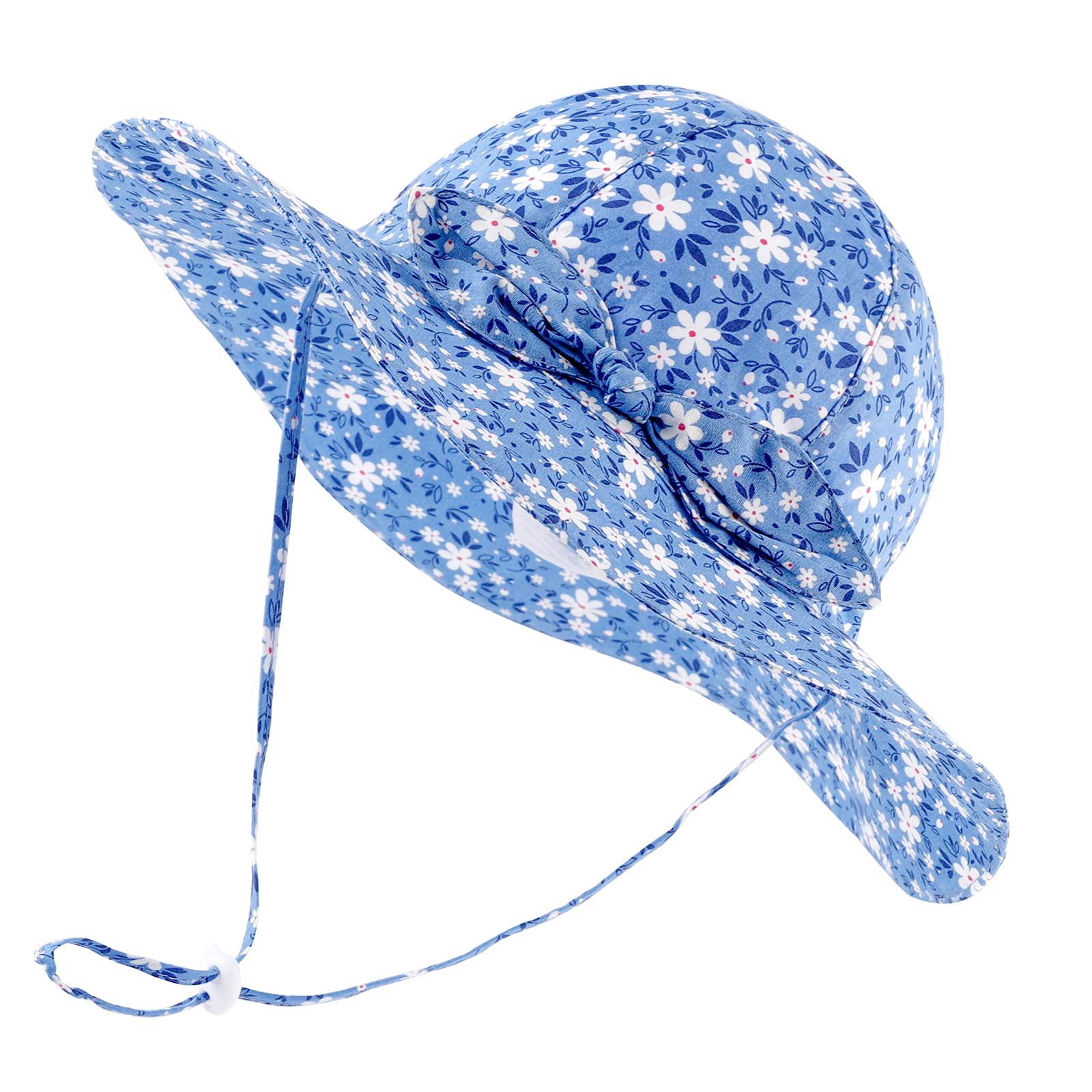 LACOFIA Sombrero para el Sol para bebé Gorra de Visera de Verano para Infantil niñas con Correa de Barbilla Ajustable