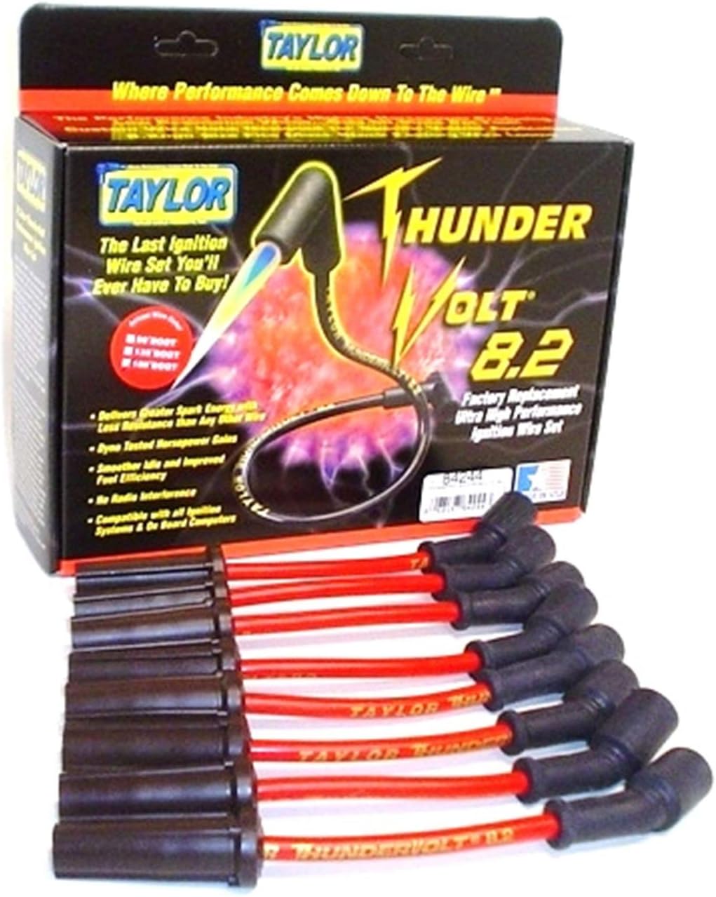 Taylor Cable 84244 Custom 8 Cyl Red