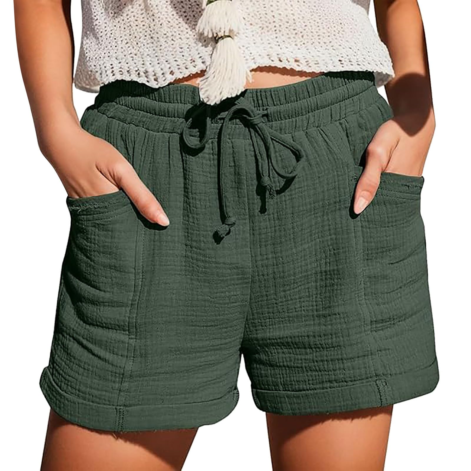 Short chic large fluide en lin premium pour femme active - 7
