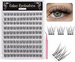 Self Adhesive Eyelashes Natural Look Wispy Pre Glued Lash Clusters No Glue Needed Press on Lashes Adhesive Clusters Easy to Apply 11-13MM Adhesive Eyelashes with Lash Tweezers 120pcs