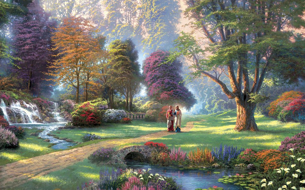 Faim Paintings Canvas Print of Landscape Art The Garden of Heaven