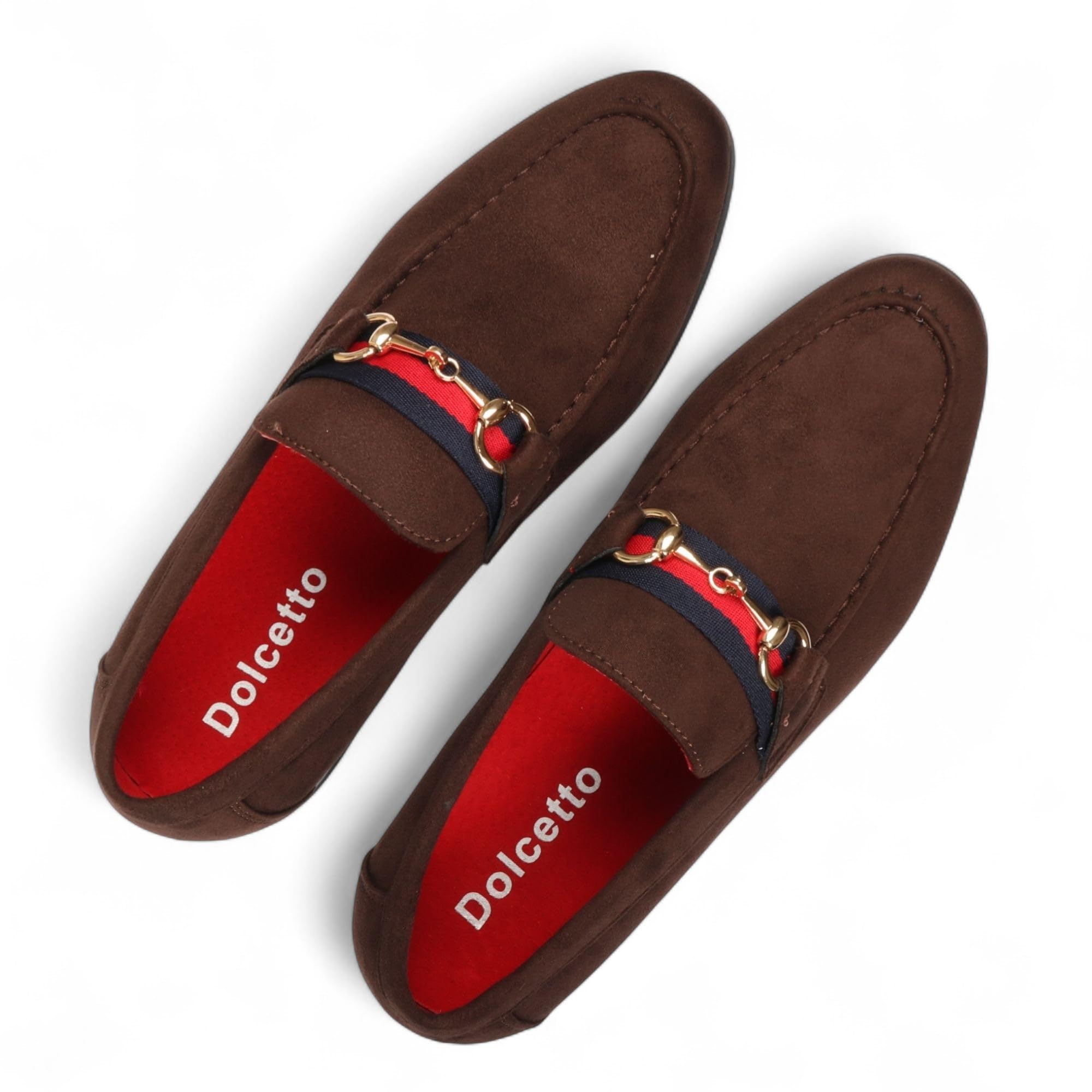 Mocasines de Ante para Hombre Dolcetto con Hebilla Dorada. Zapatos de Vestir Sin Cordones.