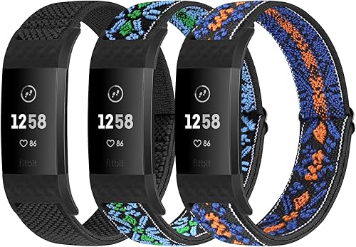 Bandas compatibles con Fitbit Charge 2 bandas para mujeres y hombres, edición clásica y especial, correa de repuesto de nailon elástico ajustable