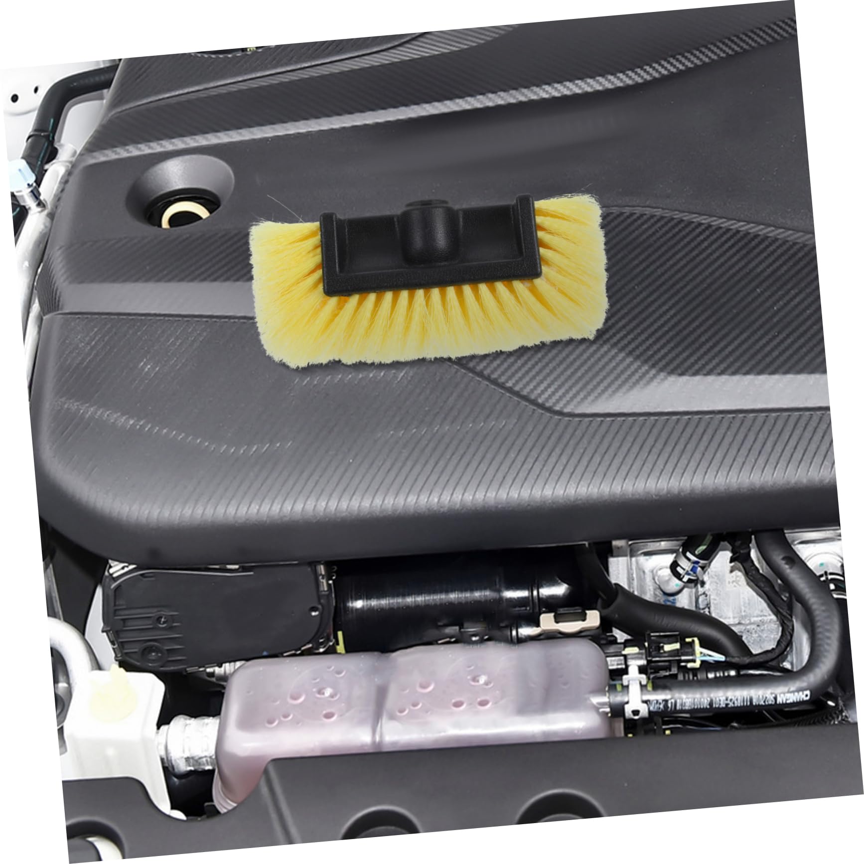 Abnehmbare Autoreinigungsbürste mit Bürstenkopf, Gelb Abs PVC