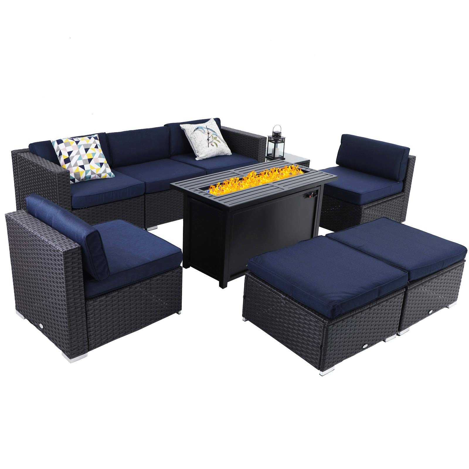 Buy Sophia & William Patio Furniture Sectional Sofa with Gas Fire Pit