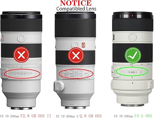 Miniatura 3 de Cubierta de tapa de lente de 2.835 in para Sony FE PZ 0.630-1.378 in F4 (no para 2.8) G, FE 0.630-1.378 in F4 (no para 2.8) ZA OSS, FE 2.756-7.874
