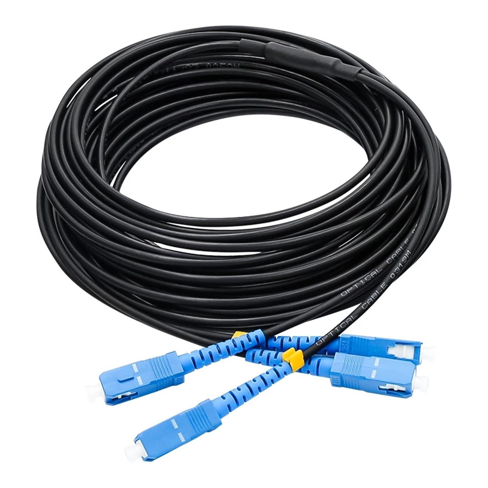 Fibre Optique blindée extérieure, SC-SC/FC/LC monomode 2 cœurs, câble de raccordement blindé en Fil d'acier en Queue de Cochon, 20m à 50m(LC-LC 20m)