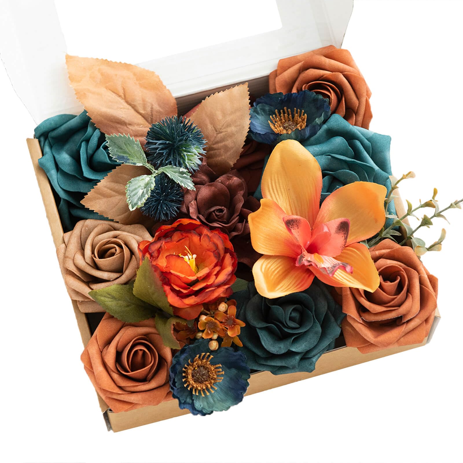 Amazon.com: Ling's moment Fake Flowers Box, Faux Artificial