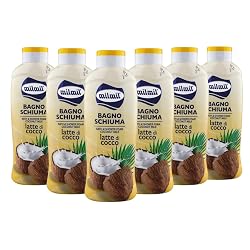 Offerta Milmil Bagno Schiuma, Fragranza Latte di Cocco, Dermatologicamente Testato PH Fisiologico - 6 x 1000 ML in sconto oggi