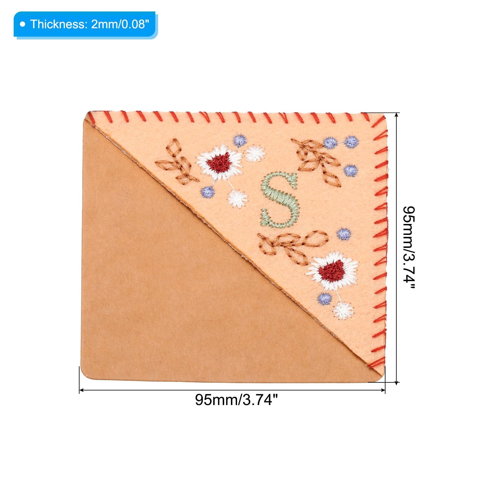 PATIKIL Personalized Embroidered Corner Bookmark - Image 2