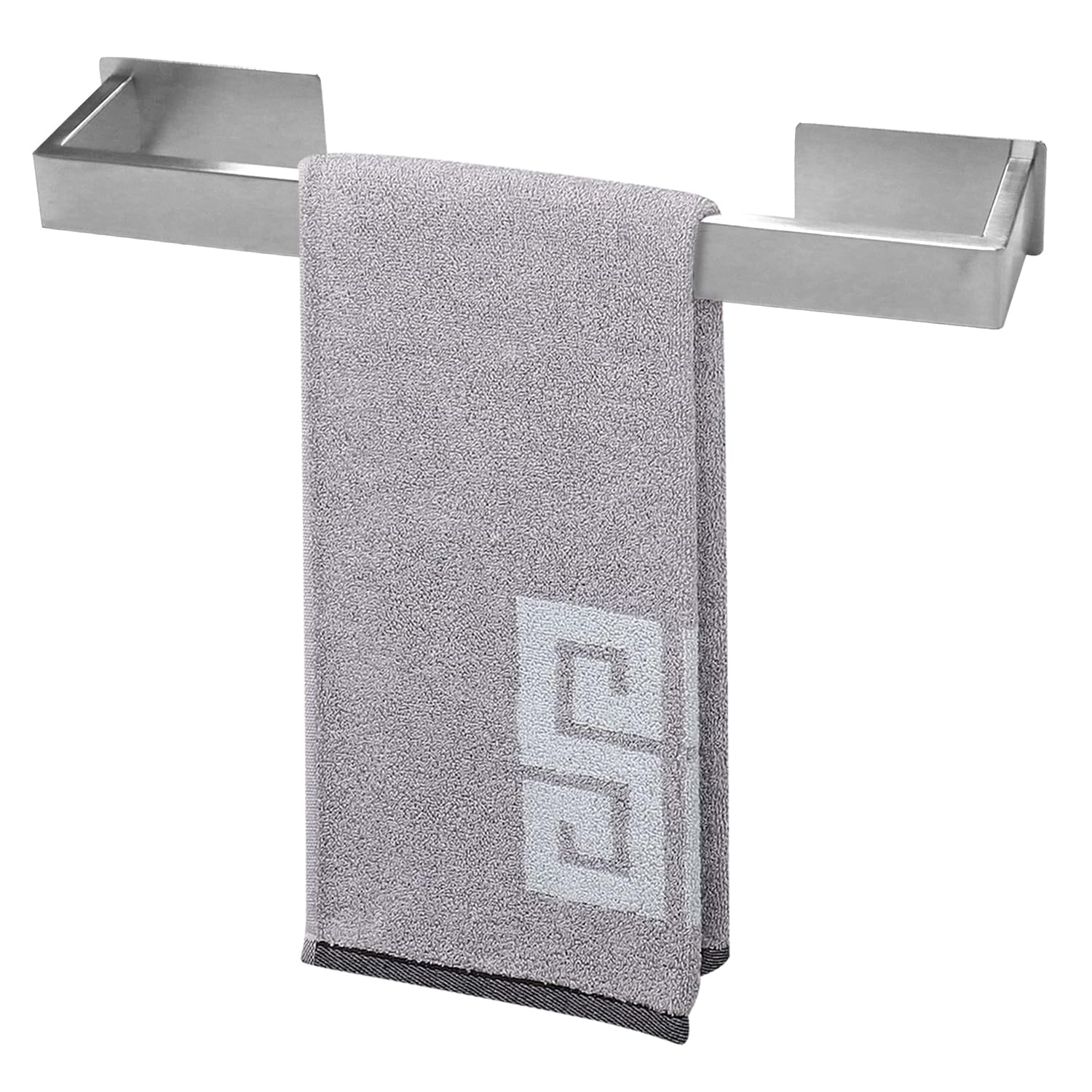 Herbon Bathroom Towel Bar Self Adhesive, No Drilling Towel Rack Easy to Install, Hand Towel Holder Made of Premium Stainless Steel Sticky on Hand Towel Hanger for Kitchen, Toilet (16IN)