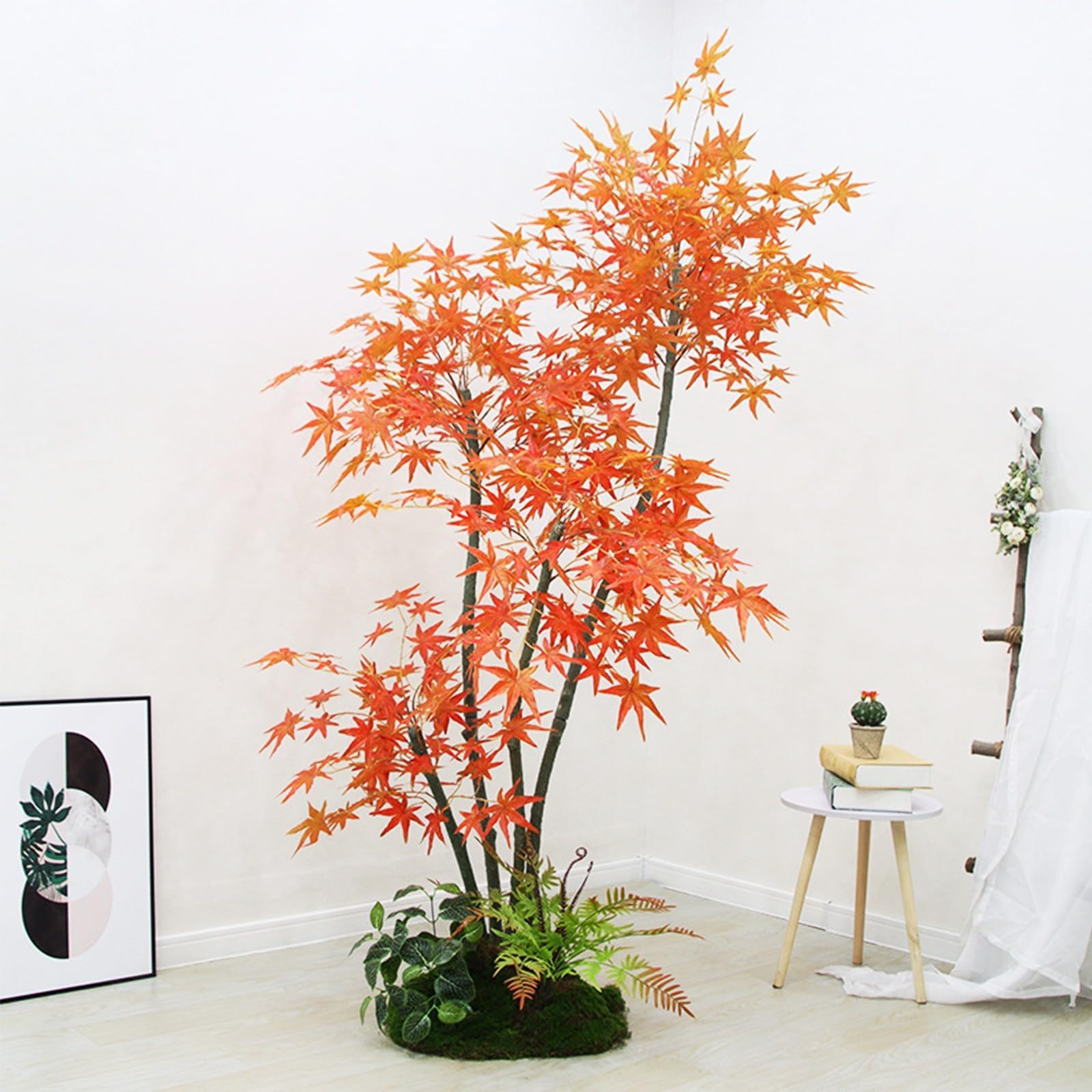 Artificial Japanese Maple Tree - Realistic Autumn Accents for Indoor and Outdoor Use, No Maintenance Decor for Home, Shopping Mall, Hotel